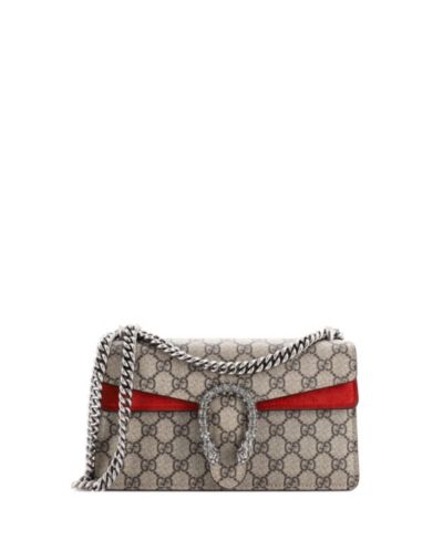 Сумка Pre-Owned Gucci Small Dionysus GG из покрытого холста с кристаллами