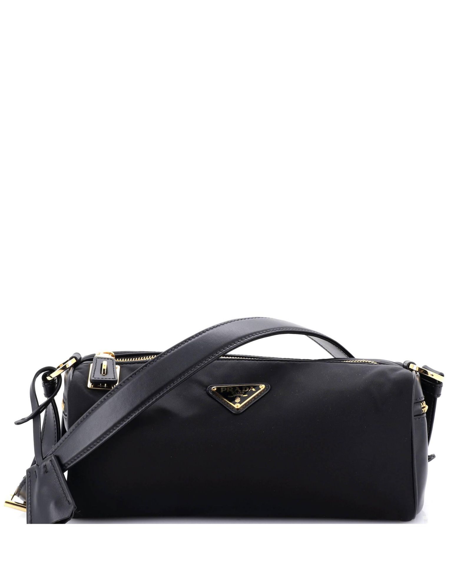 Pre-Owned Prada сумка shoulder bag Bauletto Re-Nylon с кожаной отделкой