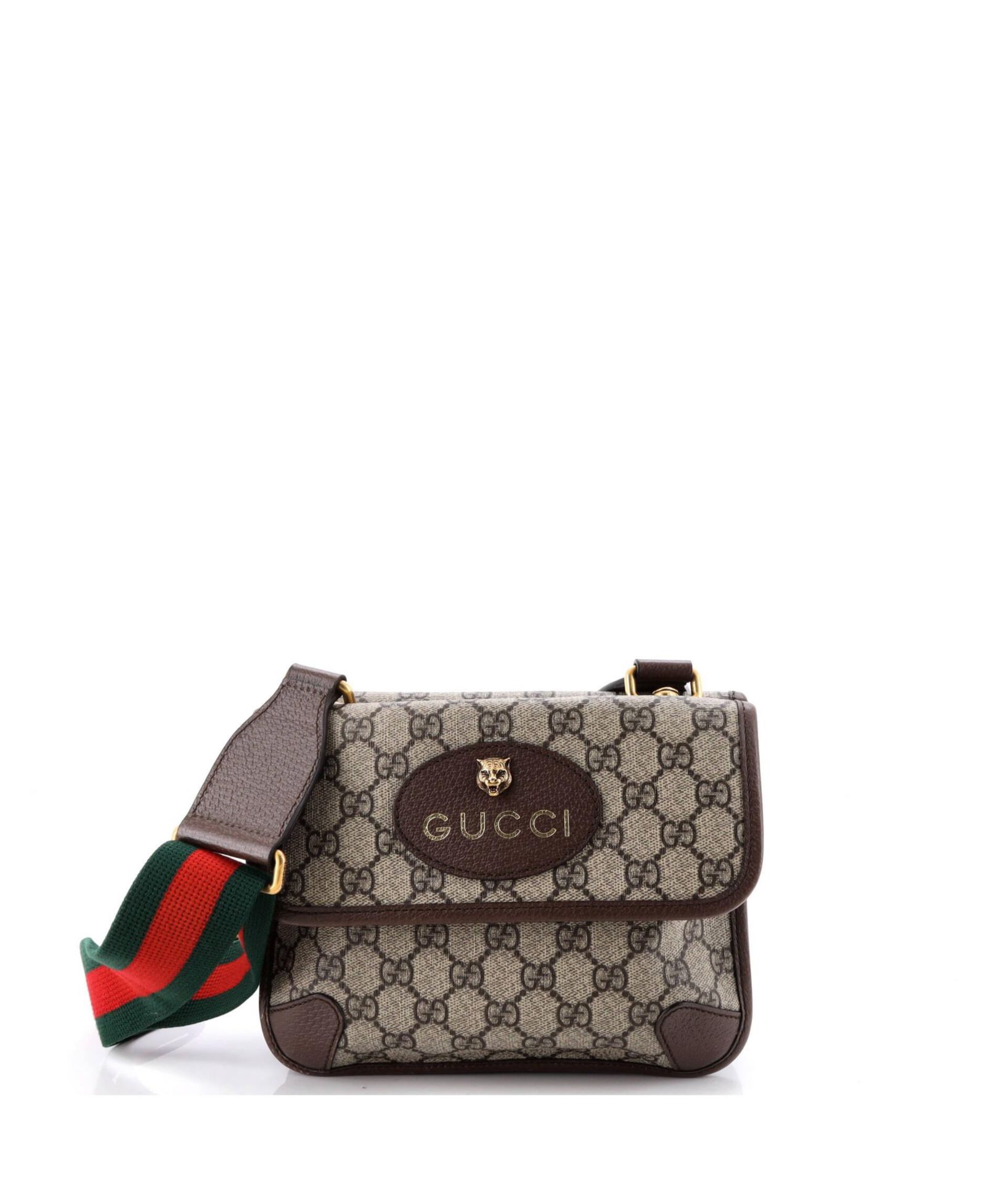Подержатая сумка-мессенджер Gucci Small Neo Vintage Flap из покрытого холста GG