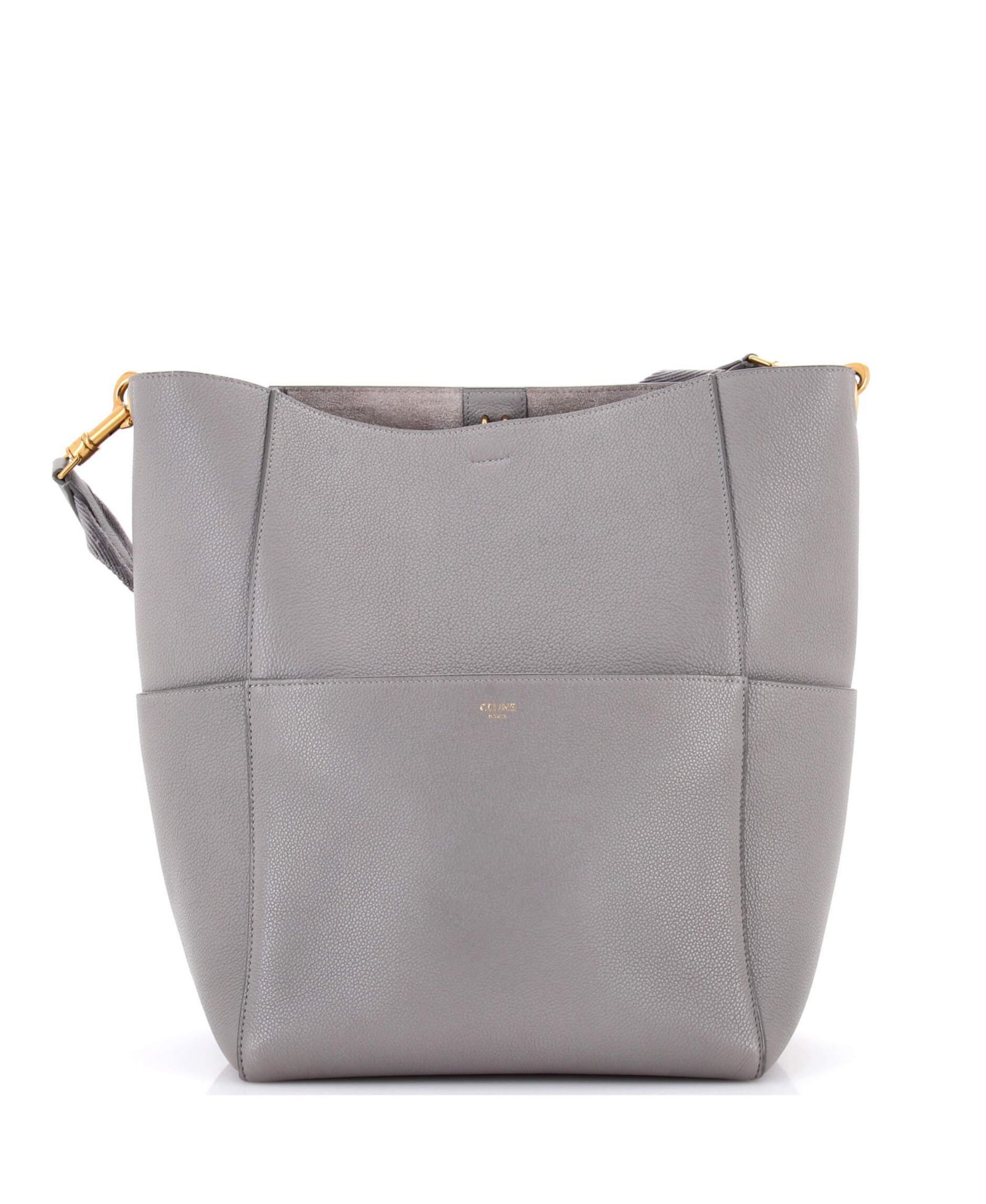 Сумка Celine Large Sangle Seau из телячьей кожи, б/у