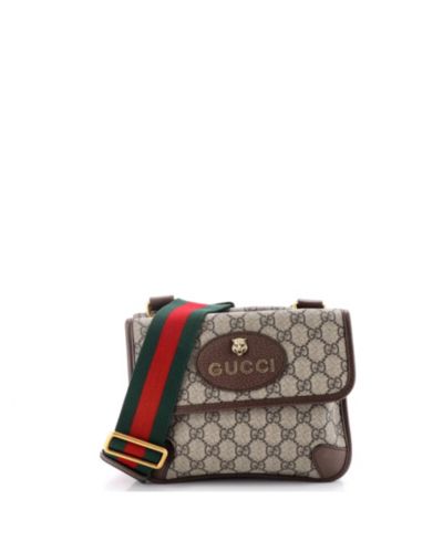 Pre-Owned Gucci Small Neo Vintage Flap Messenger GG Coated Canvas сумка