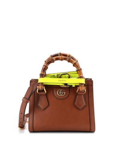 Gucci маленькая сумка-тоут Diana NM с бамбуковой ручкой, кожа, б/у