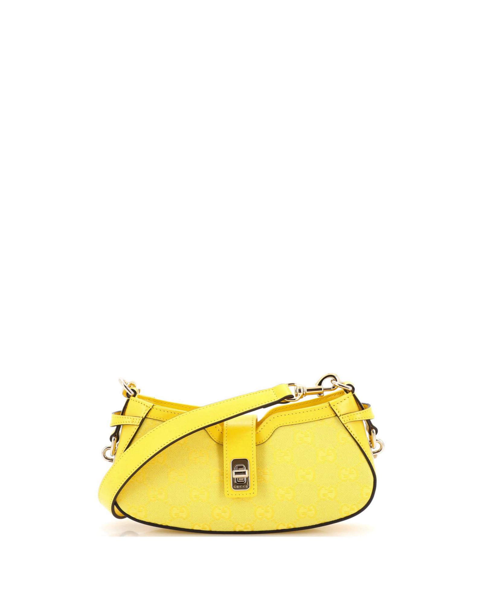 Pre-Owned Gucci Mini Moon Side Shoulder Bag GG Canvas