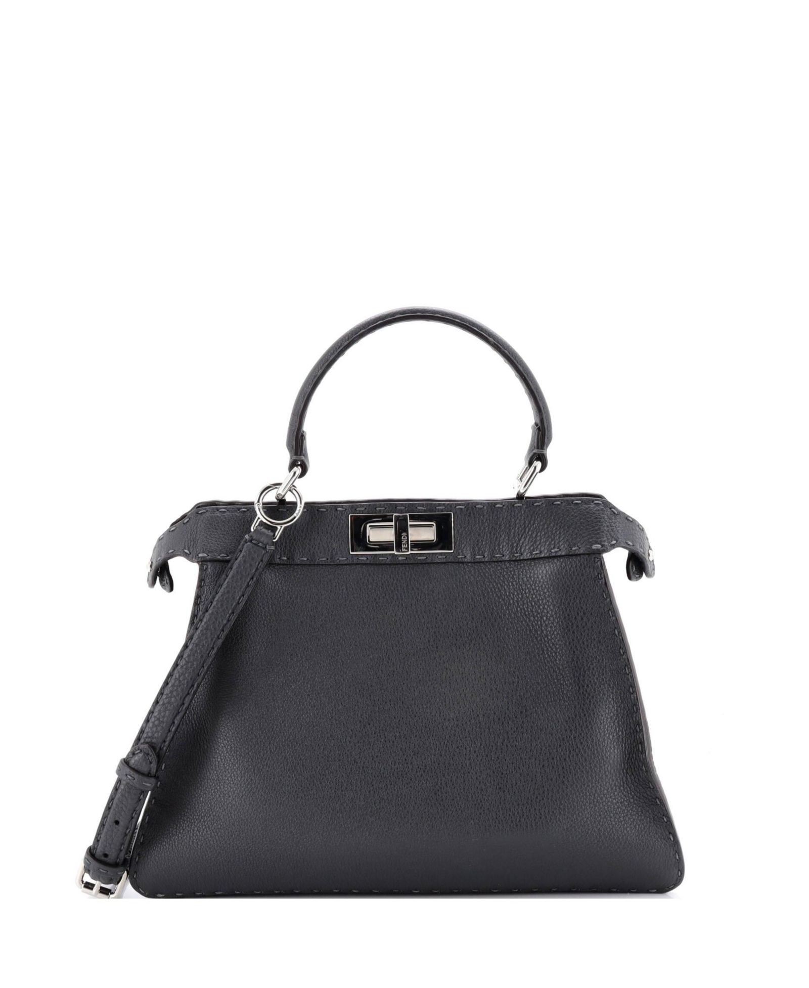 Pre-Owned Fendi Medium Selleria Peekaboo ISeeU Bag Leather