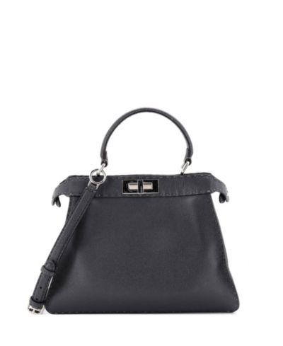 Pre-Owned Fendi Medium Selleria Peekaboo ISeeU Bag Leather