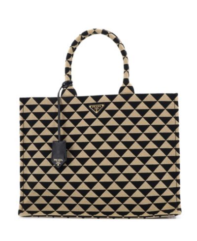 Prada большая сумка-шоппер Symbole Jacquard, б/у