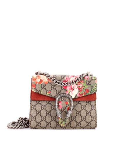 Gucci Мини-сумка Dionysus Pre-Owned с принтом Blooms и канвасом с покрытием GG