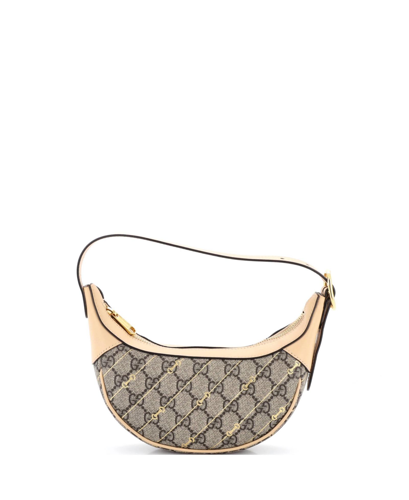 Сумка-хобо Pre-Owned Gucci Mini Ophidia Half Moon GG Coated Canvas