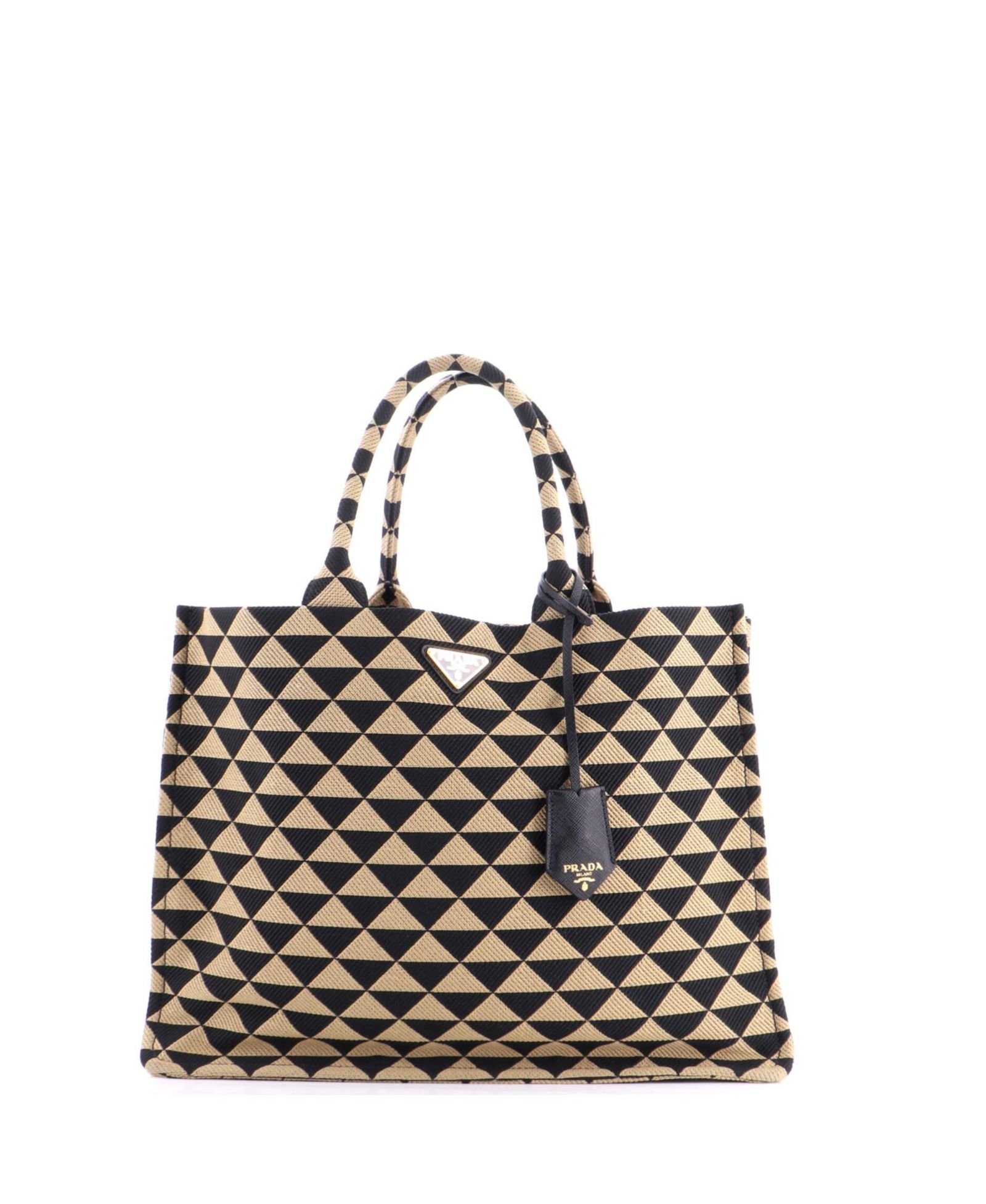 Pre-Owned Prada Large Symbole Shopper Tote Jacquard