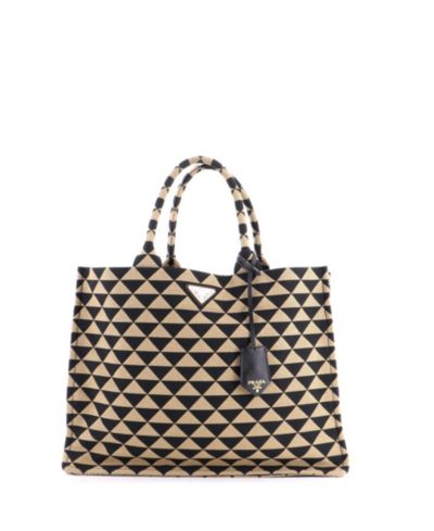 Большая сумка-шоппер Prada Symbole Jacquard, б/у