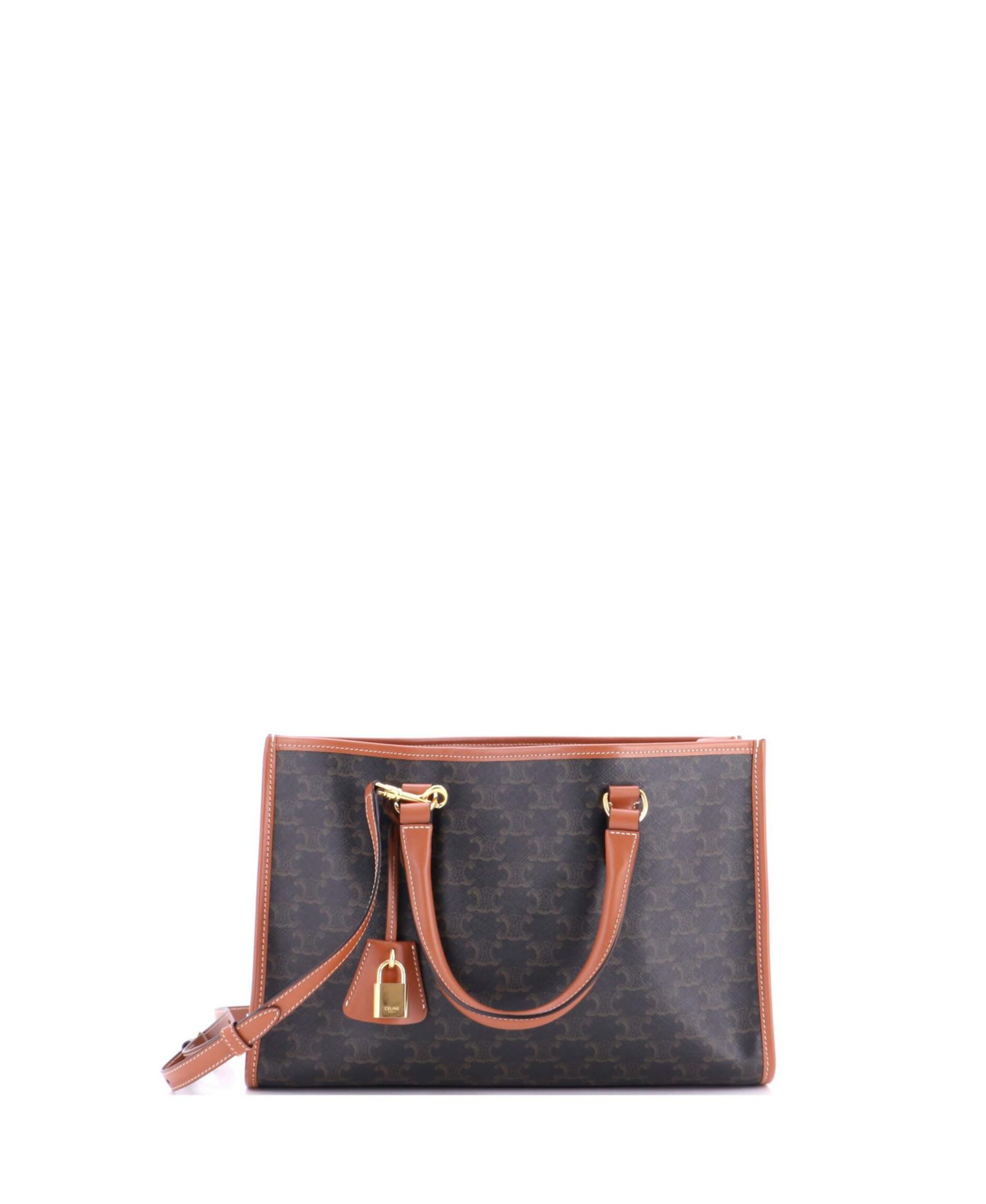 Pre-Owned Celine Mini Horizontal Cabas Tote Triomphe Coated Canvas