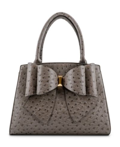 LIKE DREAMS Elodie Embossed Bow Top Handle Medium Satchel Handbag