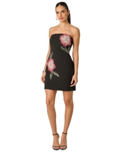 Женское мини платье Adrianna Strapless Floral