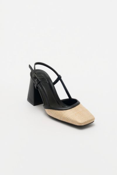 Prologue Shoes Женские туфли Rivie Raffia Square Toe Block Heel Pump