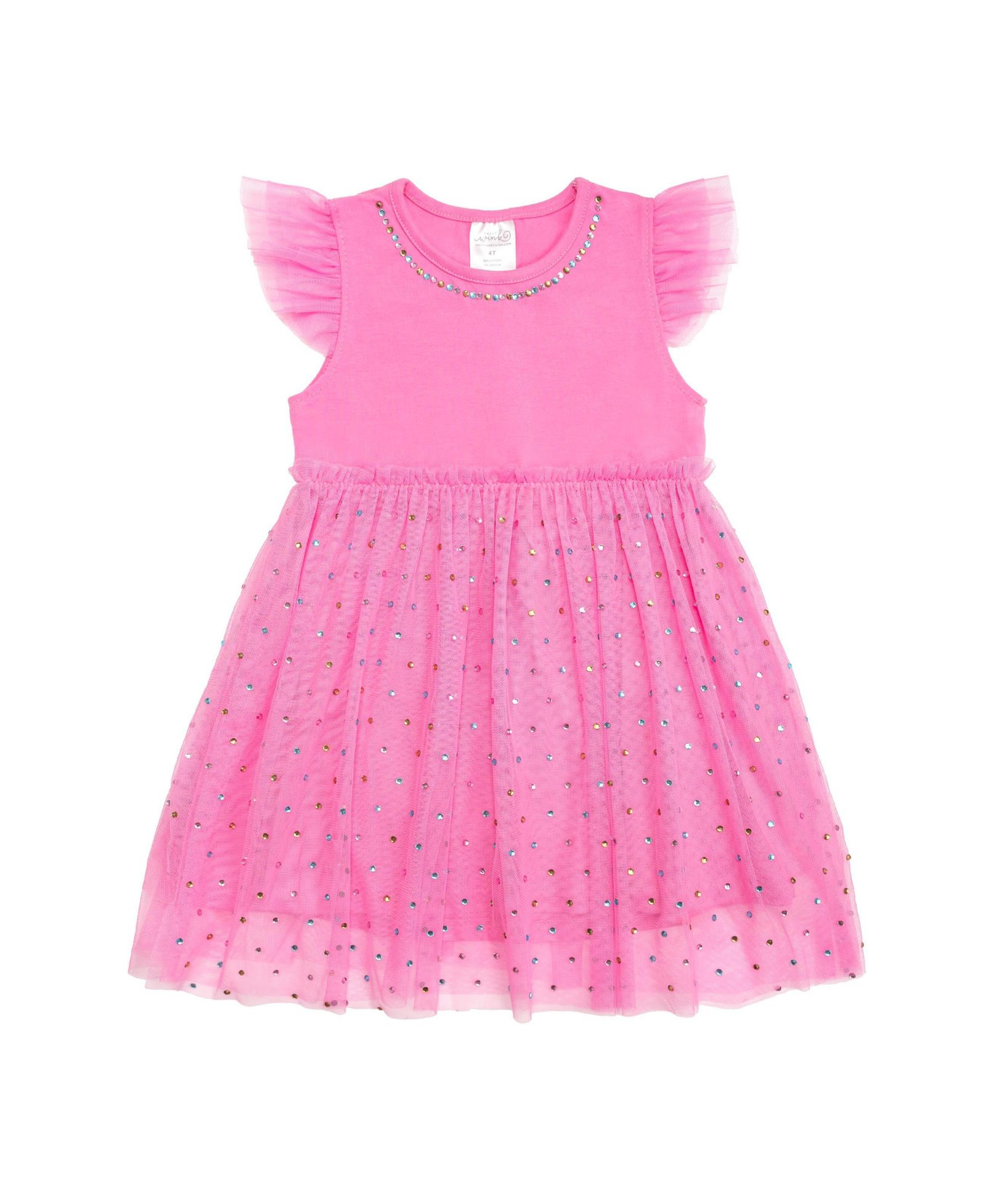 Детское платье Sweet Wink Raspberry Rhinestone Short Sleeve Tutu