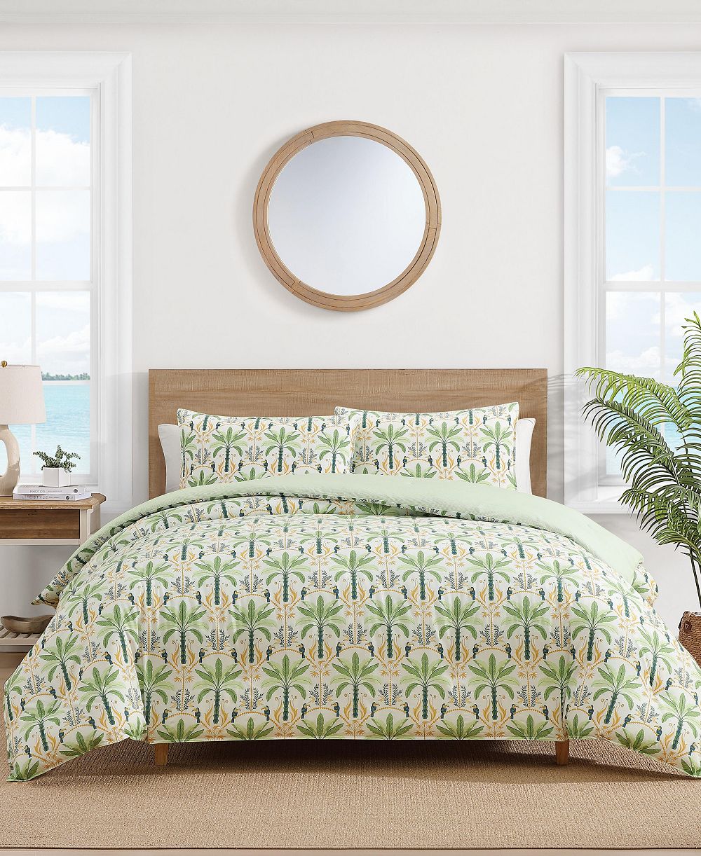 Tommy Bahama Home Mystic Palms Cotton 3-Pc. Comforter Set, Full/Queen