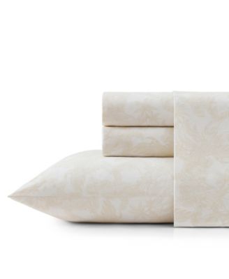 Tommy Bahama Home Legacy Fronds 200-Thread Count Washed Cotton 4-Pc. Sheet Set, King