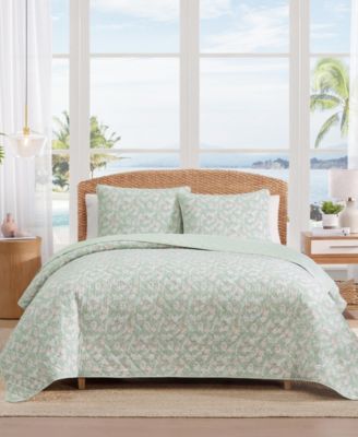 Tommy Bahama Home комплект стеганого одеяла из хлопка Pineapple Bloom, reversible, King