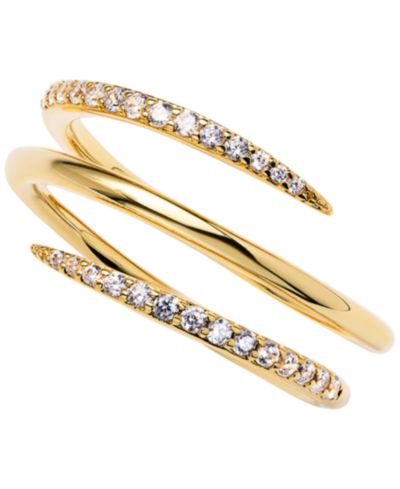 Кольцо Ana Luisa Cubic Zirconia Oren Triple Pavé Claw