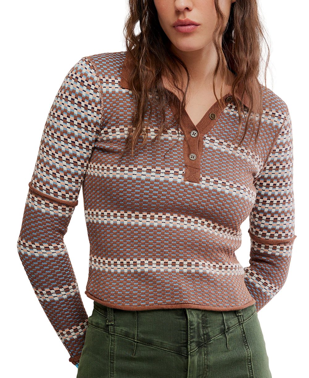 Женский лонгслив Free People Level Up Henley