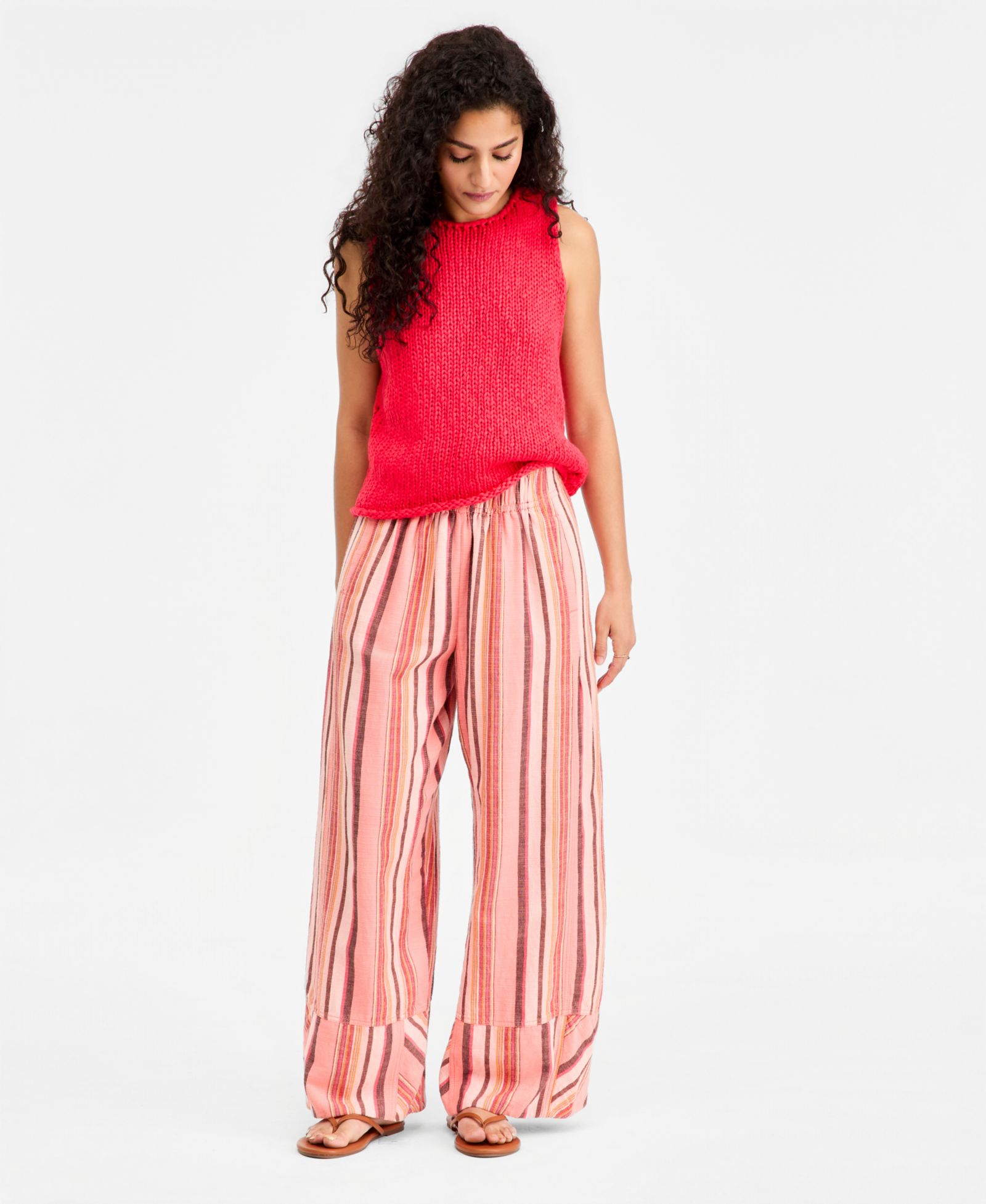 Free People Women's Days End Solar Stripe Wide-Leg Pants