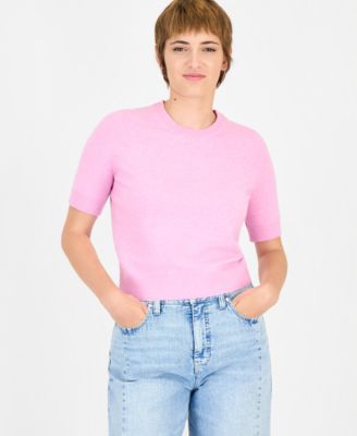 Женский джемпер-поло On 34th с коротким рукавом, легкий Crewneck