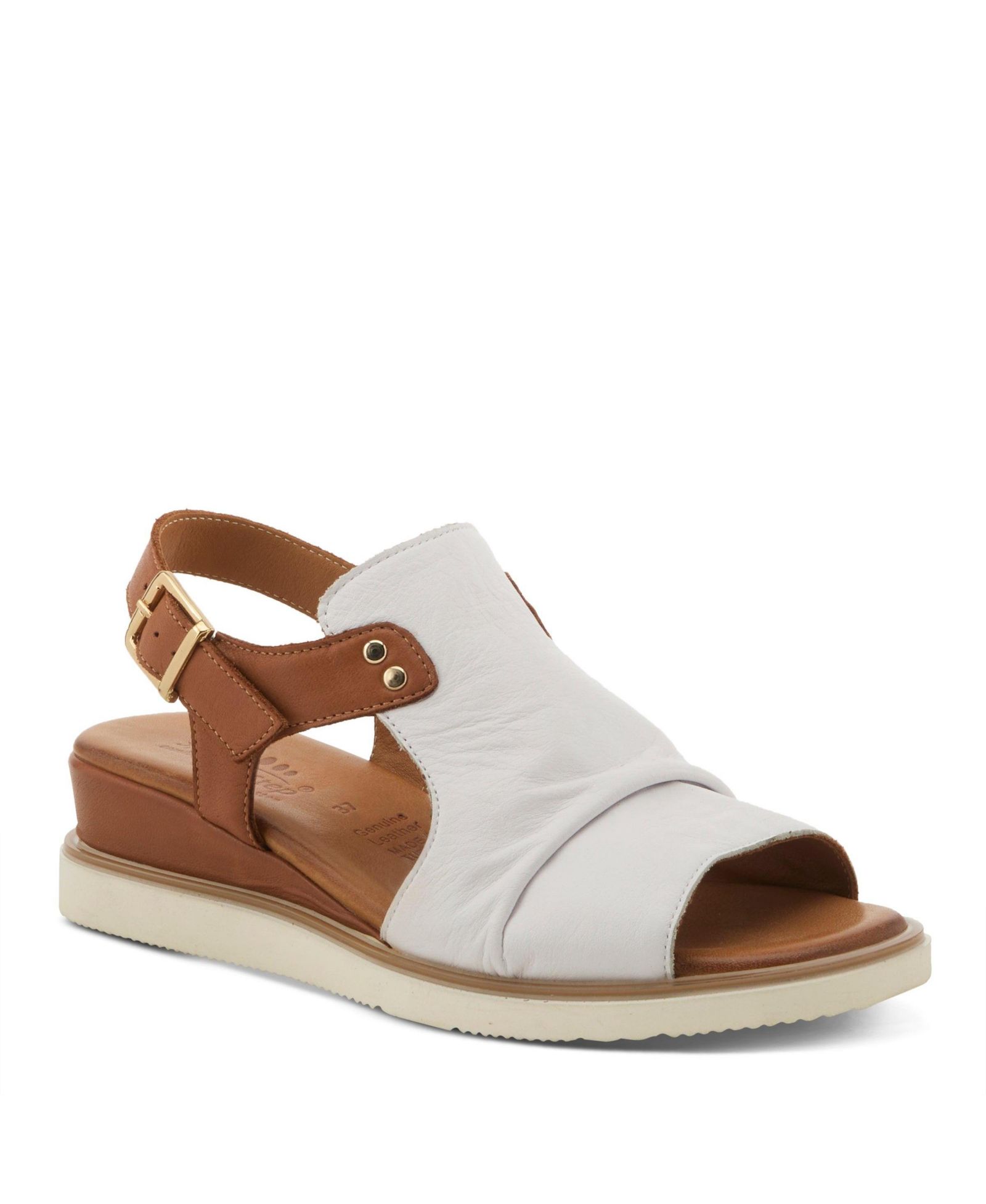 Spring Step Locals Wedge Sandal with Leather Upper