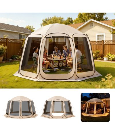 Mecale 12 x 11 Ft Pop-Up Screen House Tent for 10-12 People