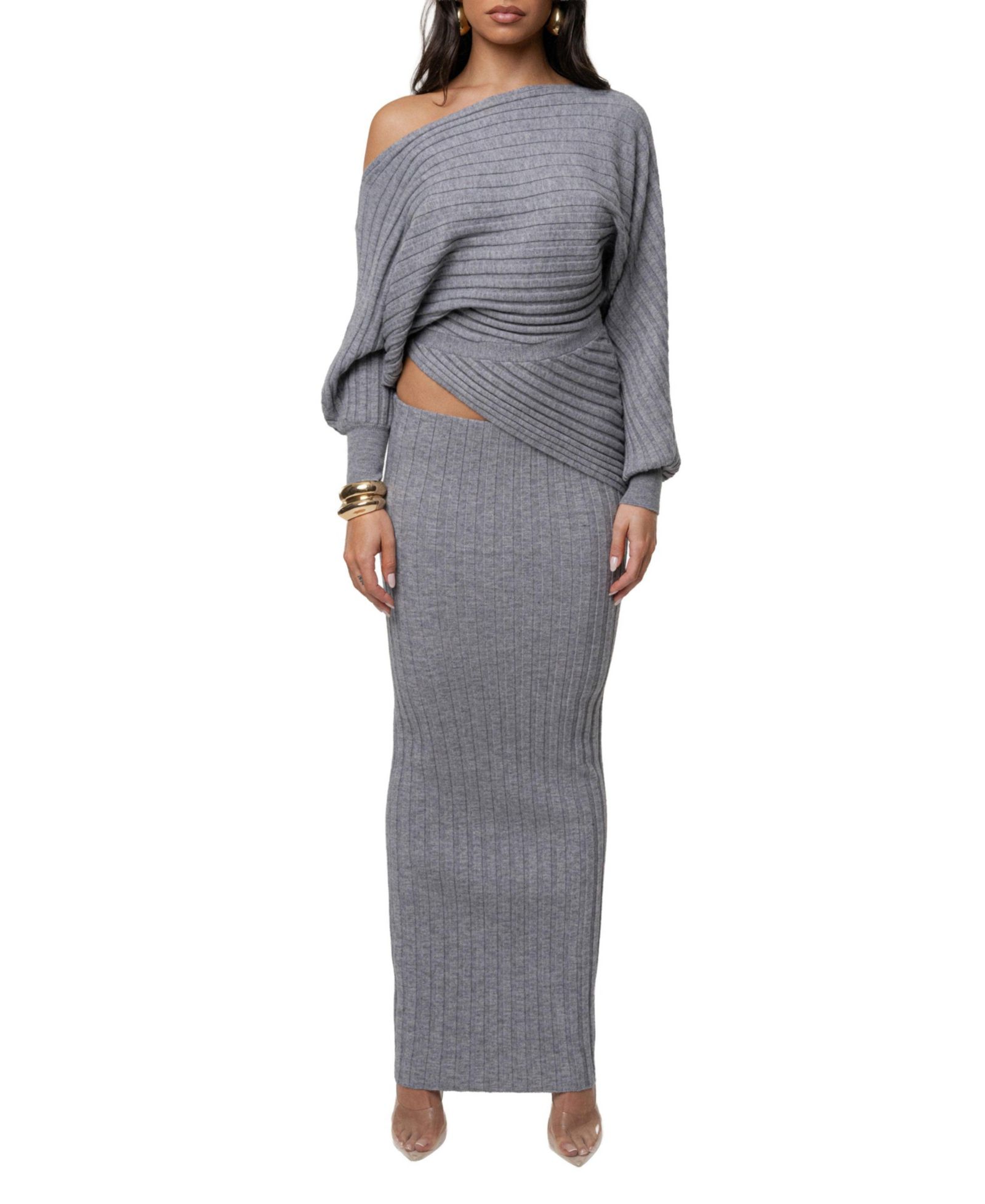 JLUXLABEL Women's Clarity Ribbed Skirt Set