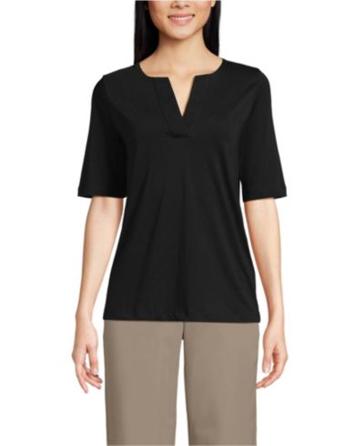 Lands' End Women's Short Sleeve Basic Mesh Polo Shirt