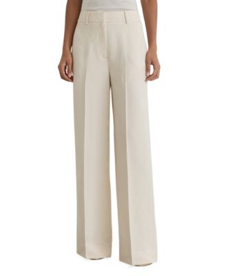Reiss Women's Wide Leg Jacquard Pants