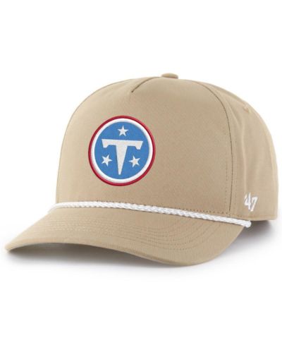 Мужская кепка '47 Brand Khaki Tennessee Titans Primary Logo Rope Hitch регулируемая