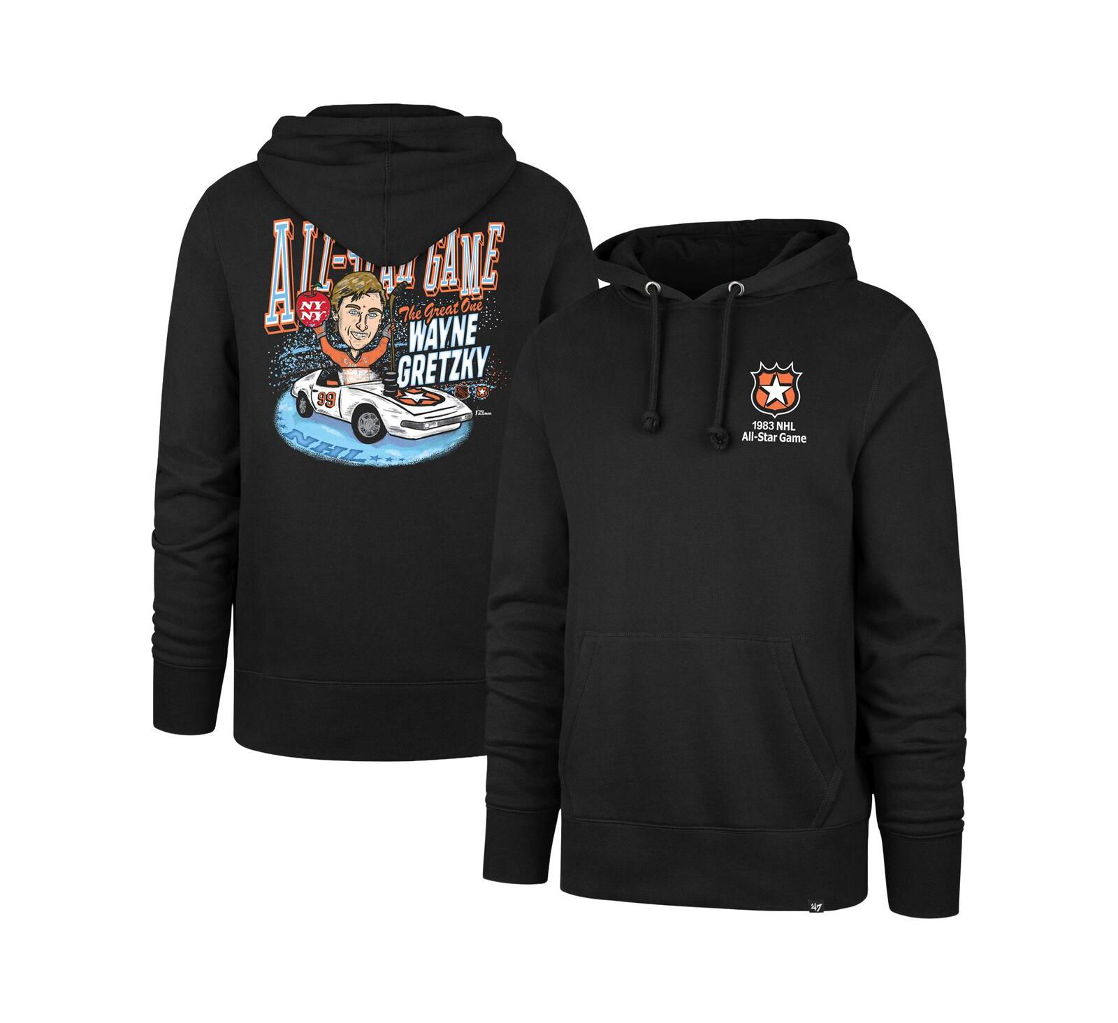 '47 Brand Men's Wayne Gretzky Black 1983 NHL All-Star Game 4 Goal Headline Hoodie