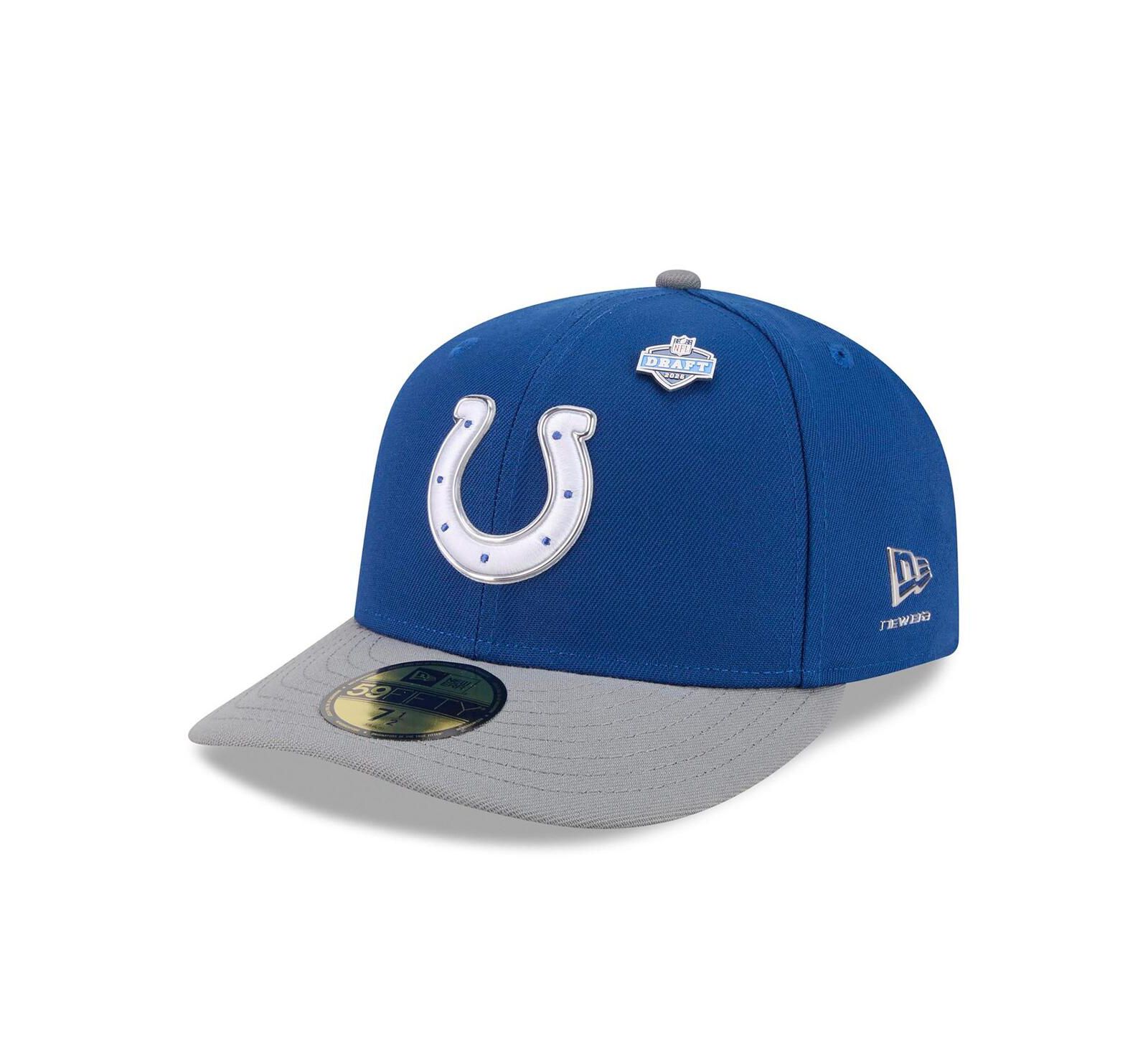 New Era Men's Royal/Gray Indianapolis Colts 2026 NFL Draft Pre-Curved 59FIFTY Fitted Hat
