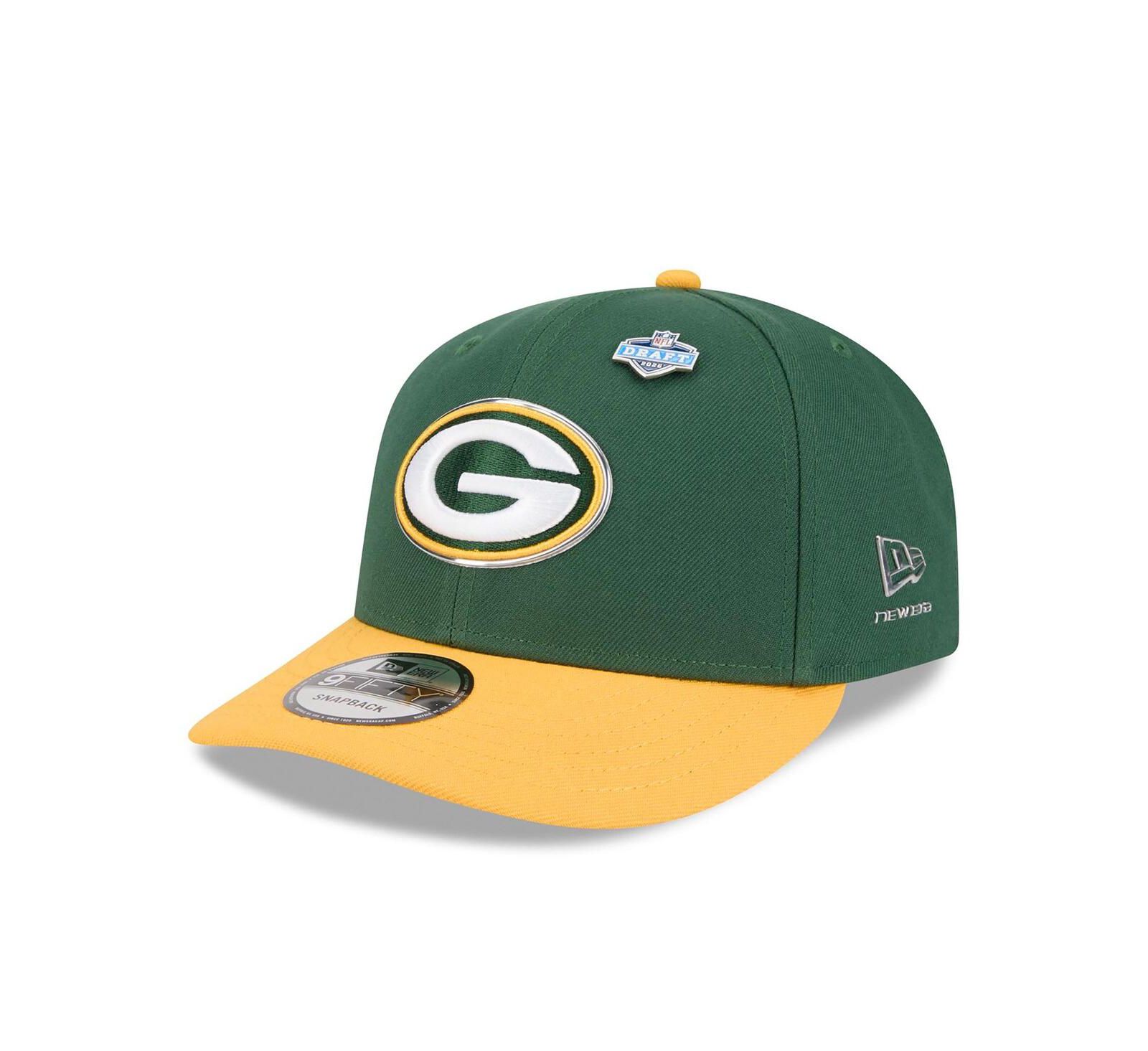 Мужская кепка New Era Green Bay Packers 2026 NFL Draft On Stage Pre-Curved 9FIFTY Snapback