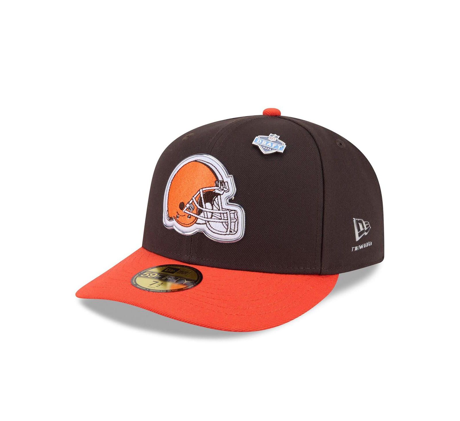 New Era Men's Brown/Orange Cleveland Browns 2026 NFL Draft Pre-Curved 59FIFTY Fitted Hat