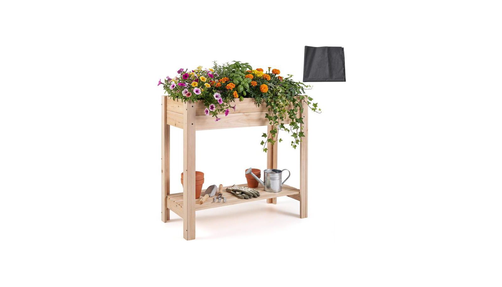 Slickblue Raised Garden Bed with Legs and Extra Storage Space