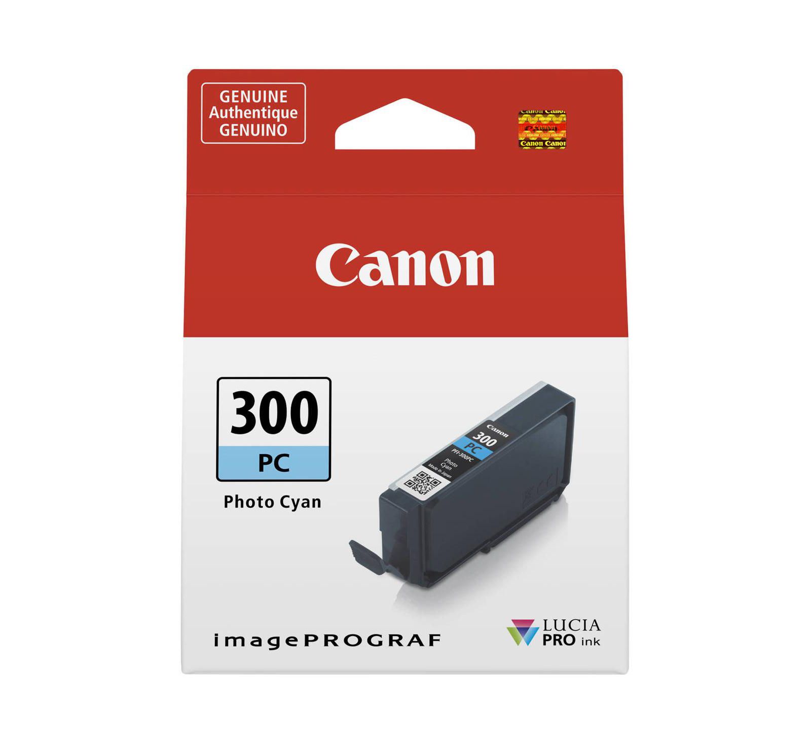 Пигментный чернильный бак Canon PFI-300 14.4ml для принтера imagePROGRAF PRO-300, фото-голубой