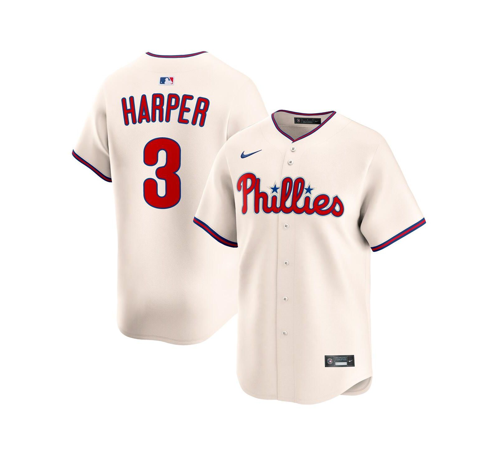 Nike Мужская джерси Bryce Harper Philadelphia Phillies Limited Cream