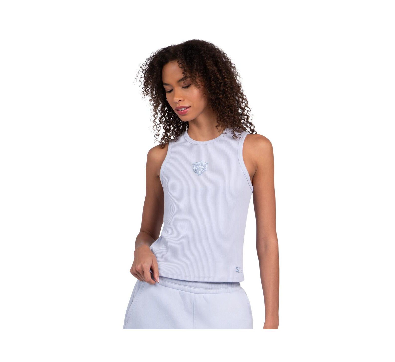 Starter Women's Light Blue Chicago Bears Pastels Ribbed Tank Top