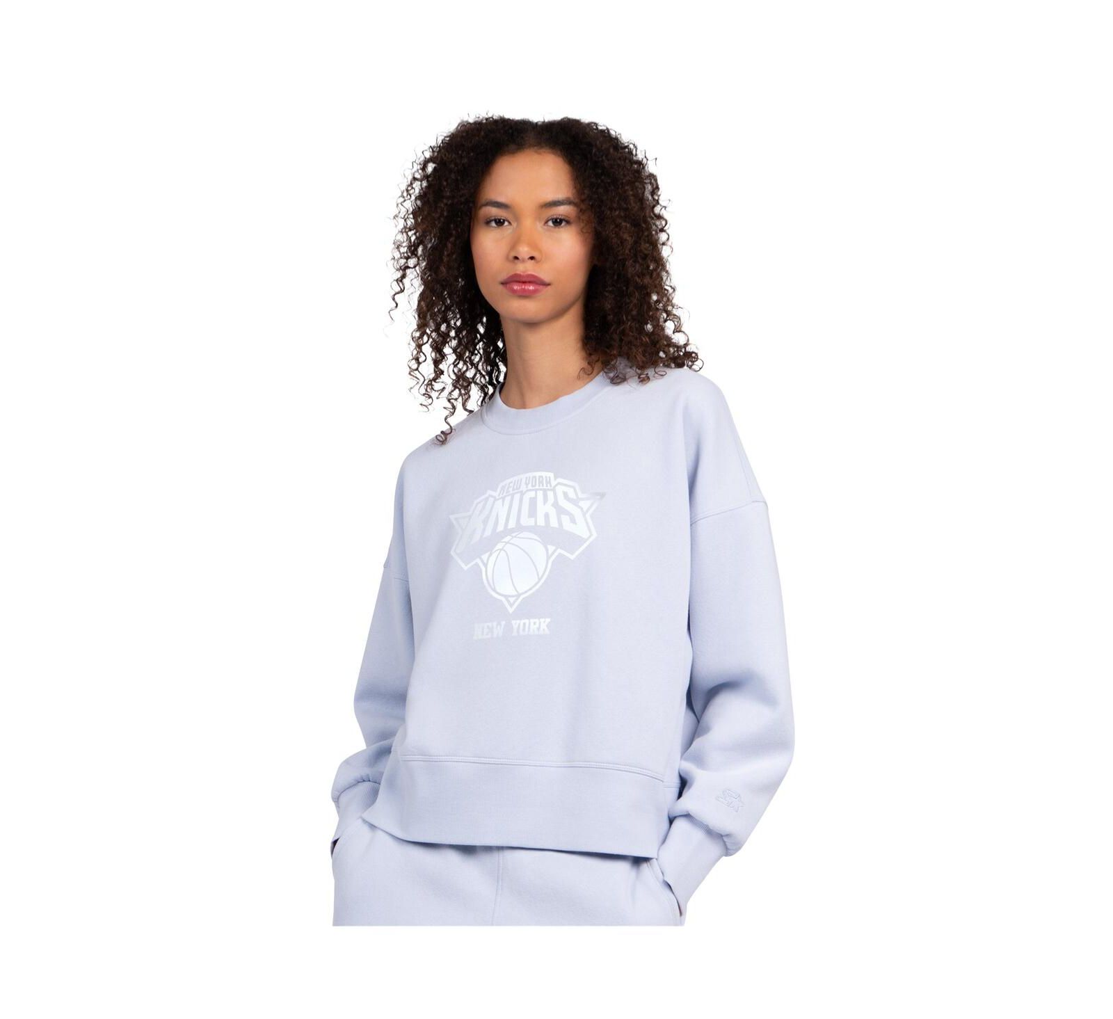 Starter Женский Light Blue New York Knicks Pastel Boxy Sweatshirt