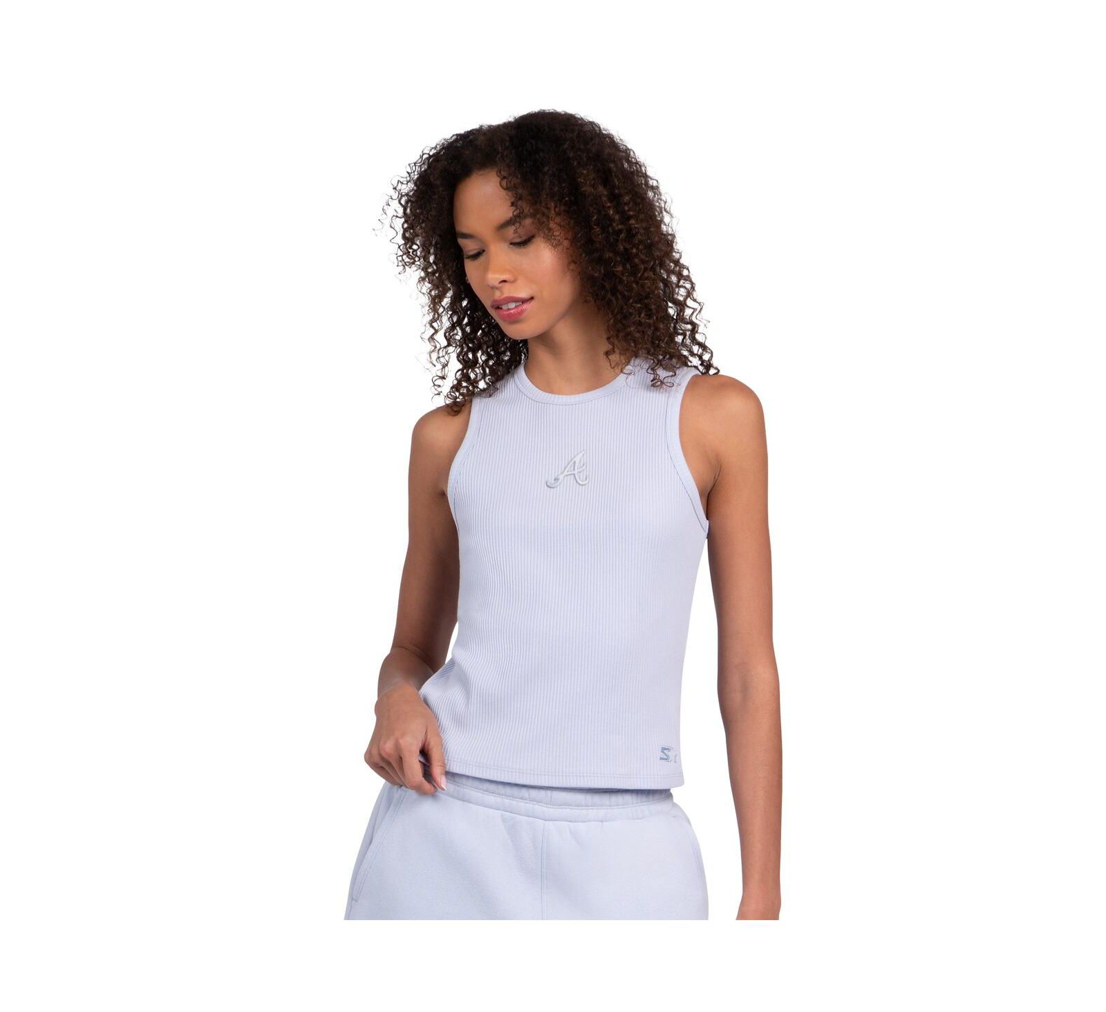 Starter Women's Light Blue Atlanta Braves Pastels Ribbed Tank Top