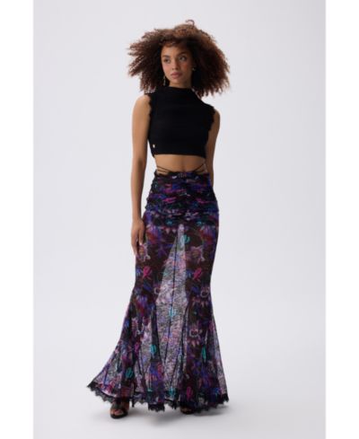 Женская макси-юбка Luna B Salvia Draped Floral
