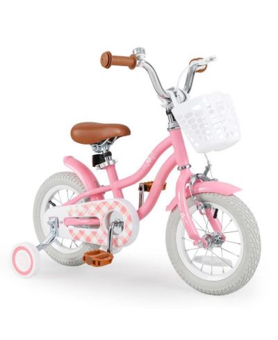 Hongge 18 Inch Adjustable Kids Bike with Training Wheels, Ages 4-8