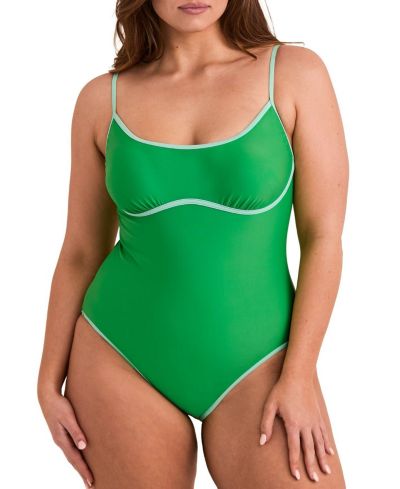 Adore Me Plus Size Rye Swimwear One Piece Swimsuit