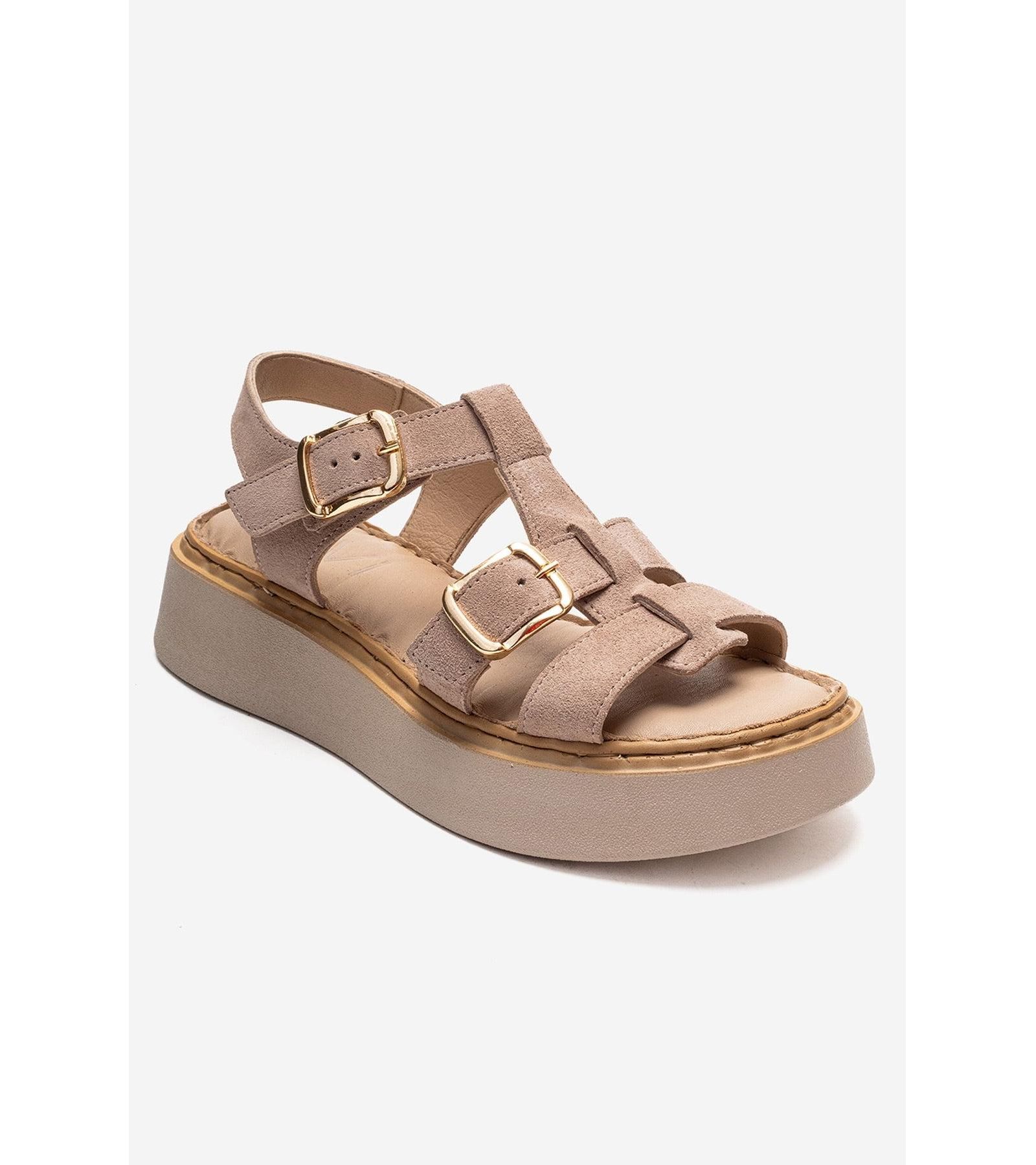 Forever & Always Shoes Women's Loin Leather Platform Sandal