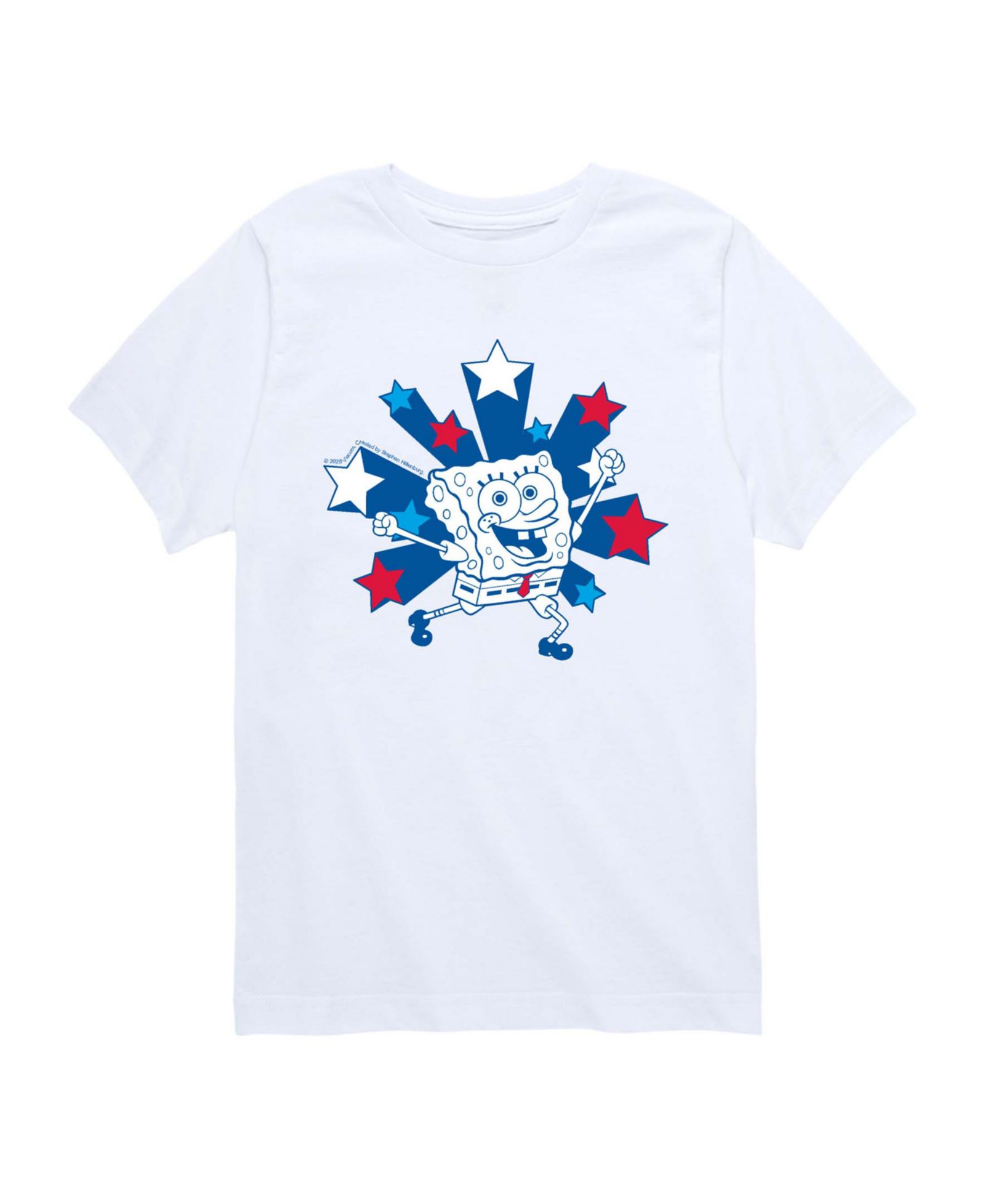 Футболка SpongeBob SquarePants Boys' Americana Stars с коротким рукавом