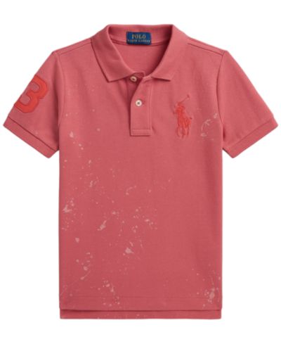 Мужская рубашка-поло Polo Ralph Lauren Boys' 2-7 Big Pony Paint-Print Mesh