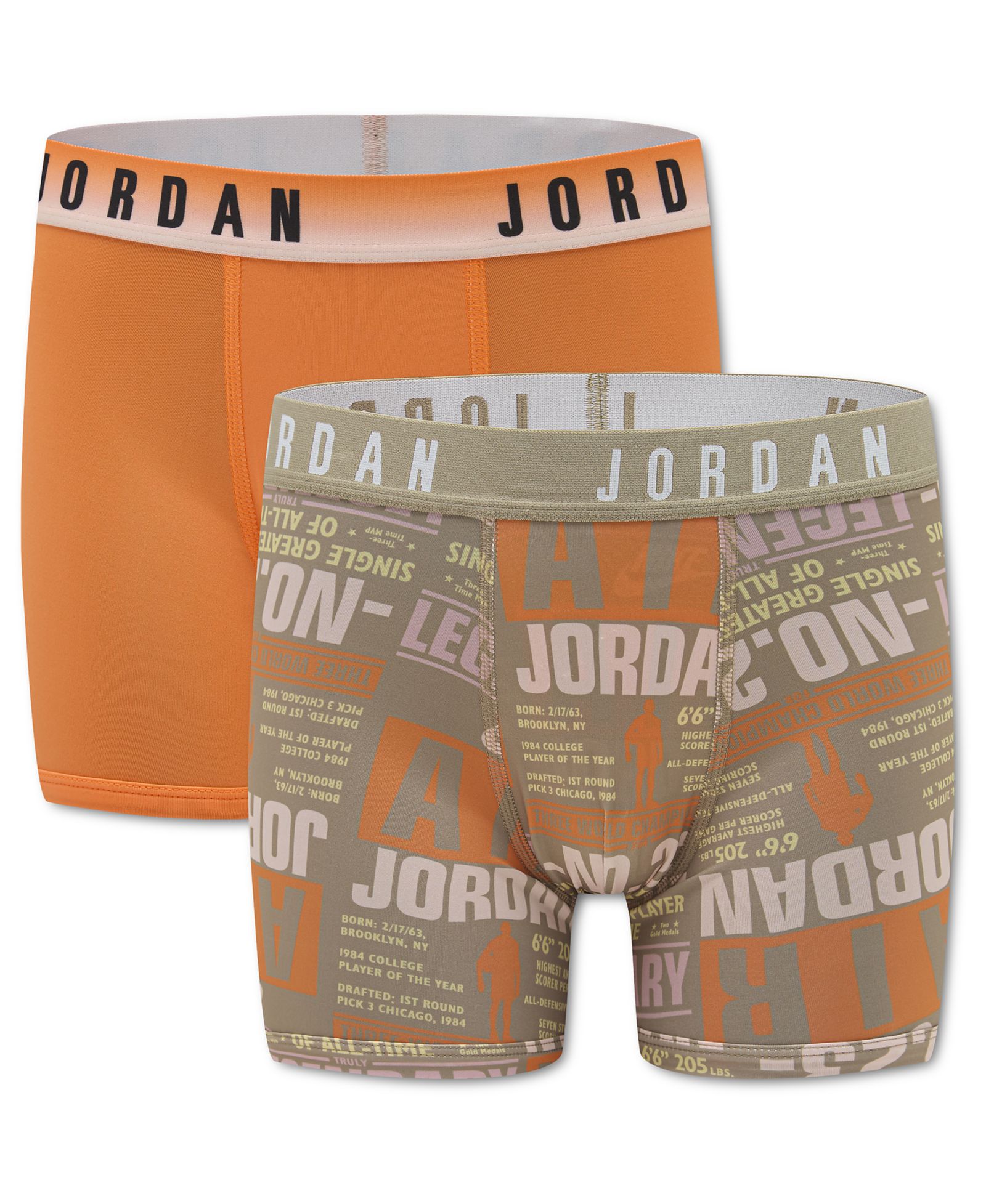 Jordan Boys' 8-20 Dri-FIT Printed Boxer Briefs, 2-Pack