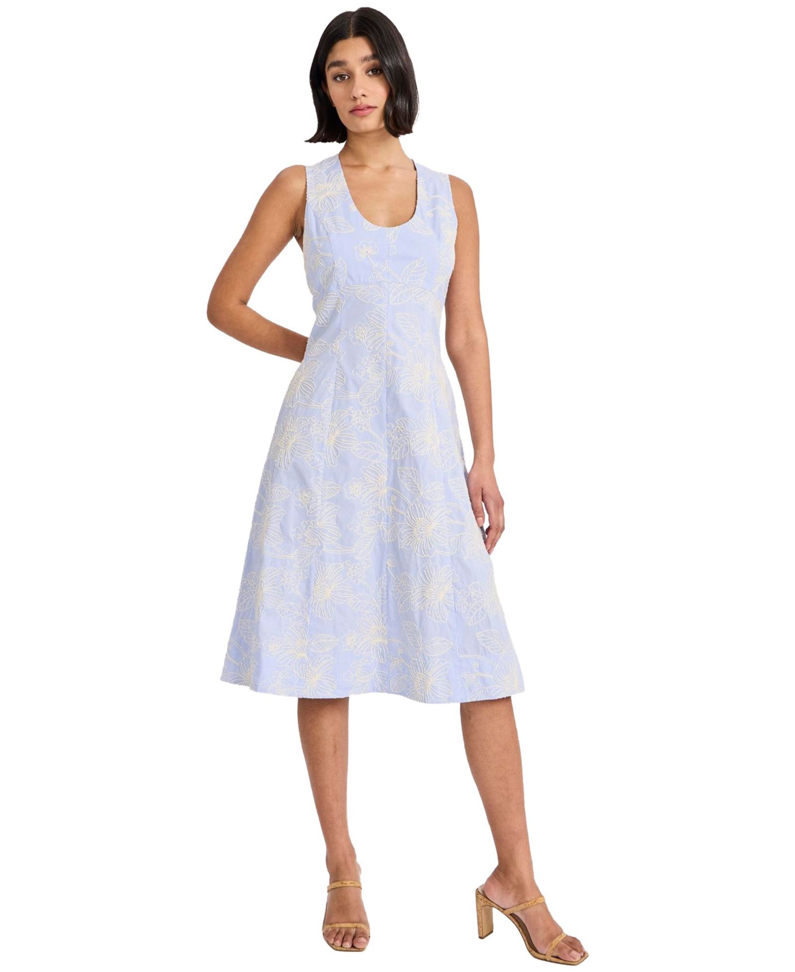 Женское платье Maggy London Sleeveless Scoop Neck Midi